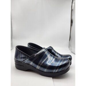 DANSKO XP Professional Patent Leather Multi-color Striped Clogs Size 41 10.5-11
